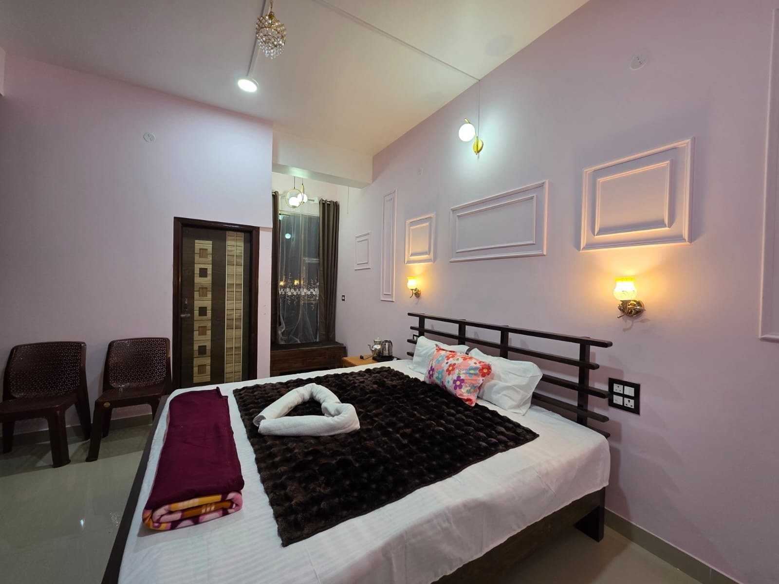 Double Room at Lotus Inn with comfortable double bed
